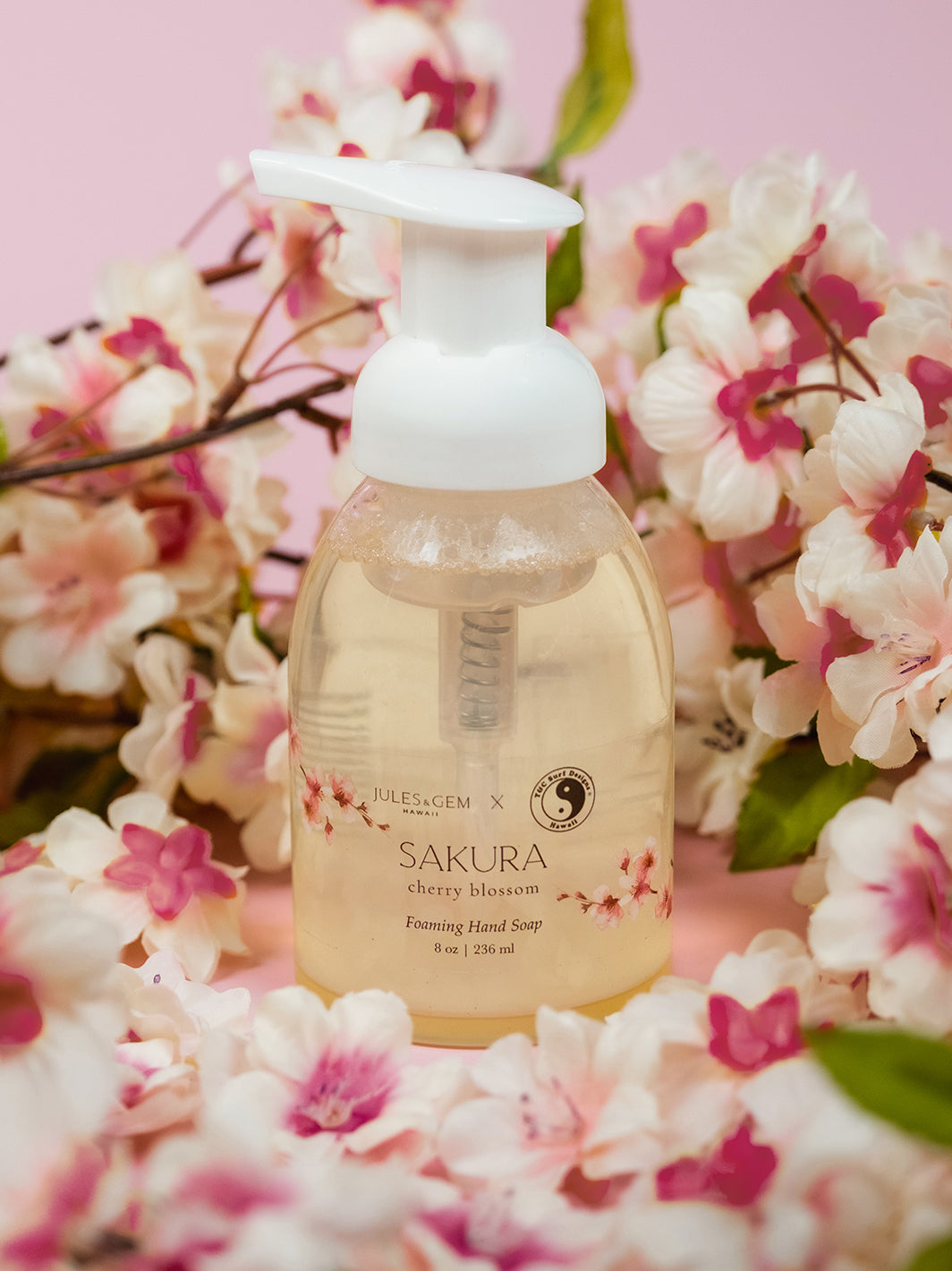 T&C Surf x Jules & Gem 8 oz Sakura Hand Soap