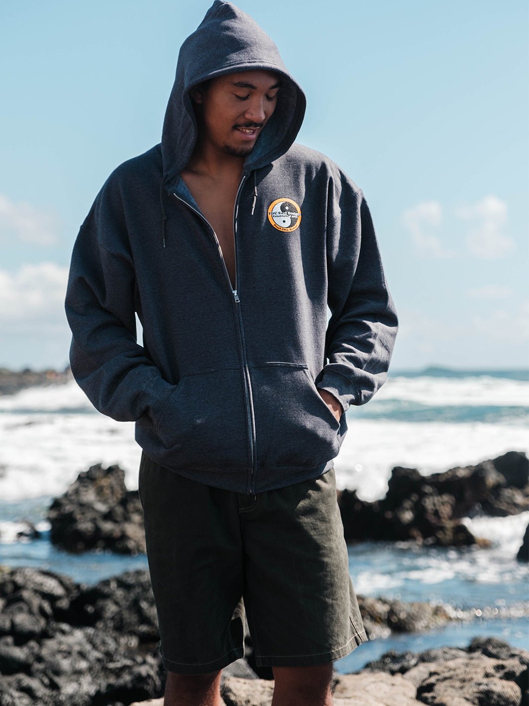 T&C Surf Designs Standard Neon Zip Hoodie,