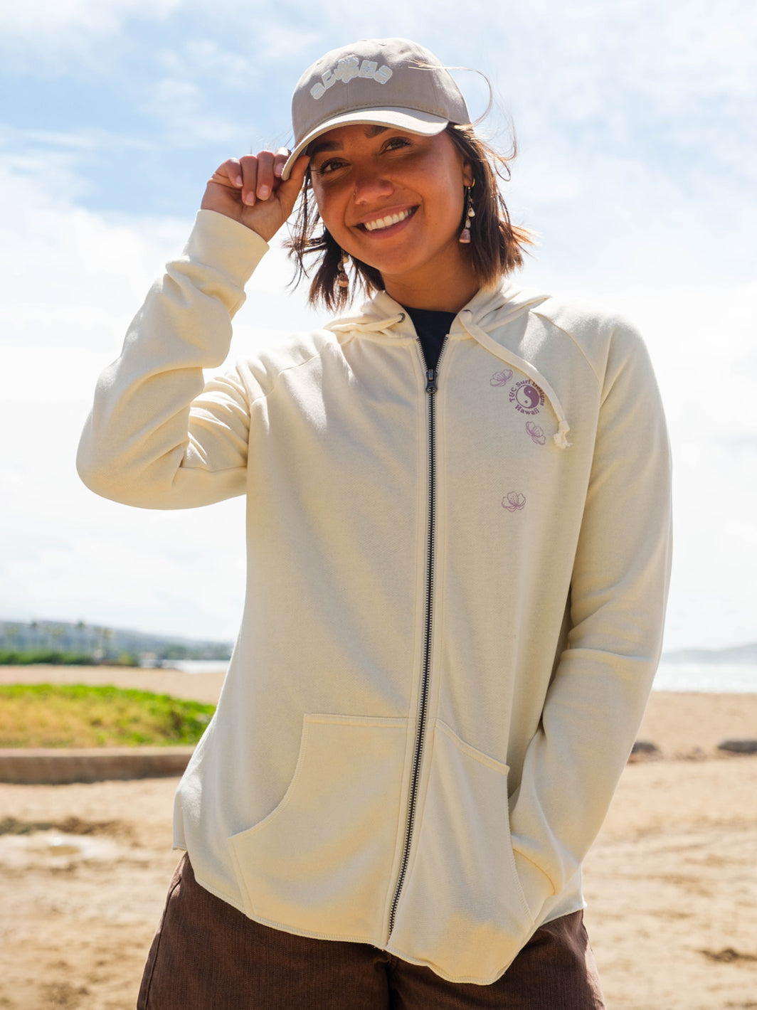 T&C Surf Designs Cherry Sakura Zip Hoodie,