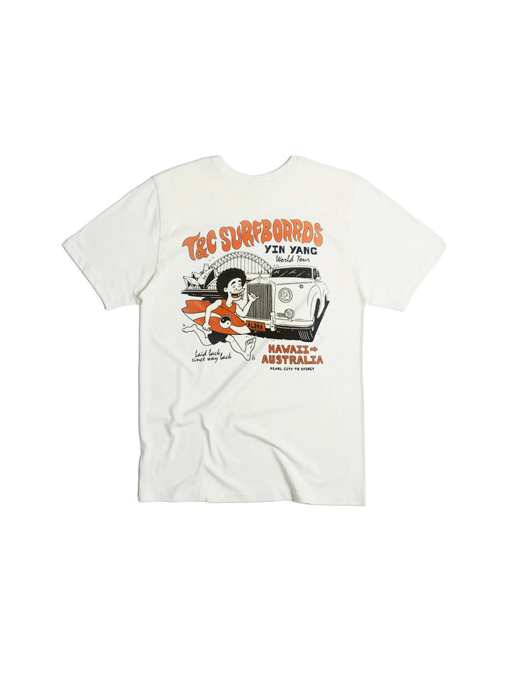 T&C Surf Designs Kids Australia World Tour Tee, Natural / S
