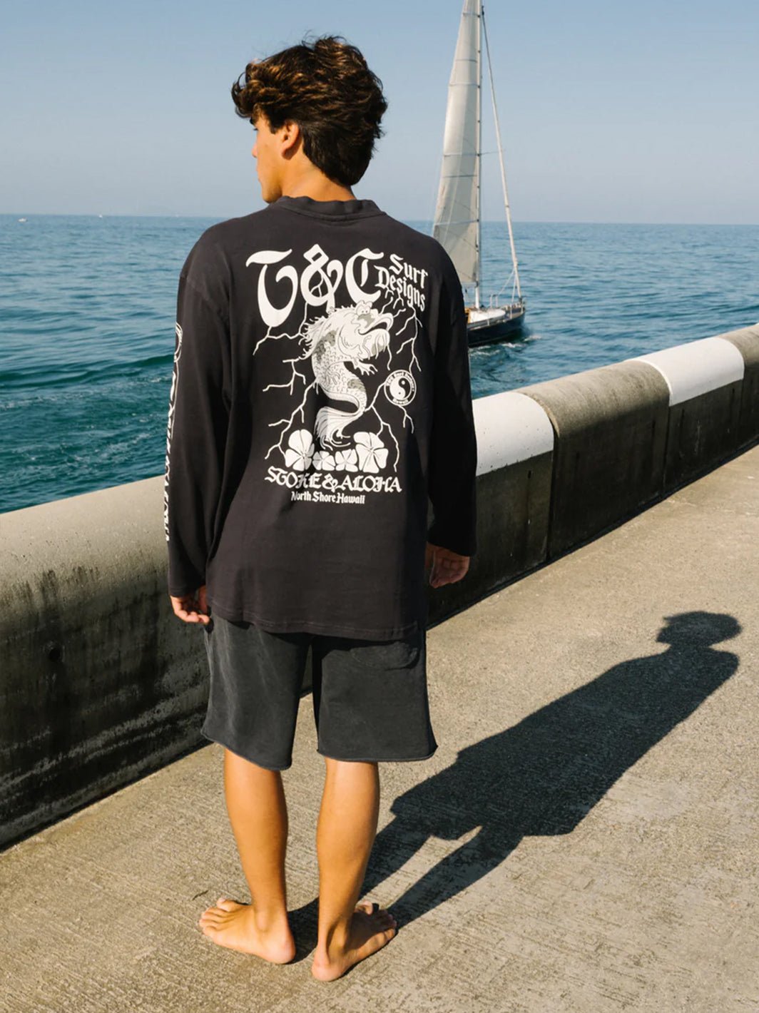 Europe Koi Lightning Long Sleeve Tee - T&C Surf Designs