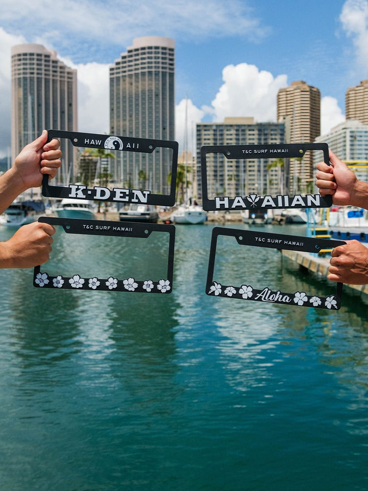 T&C Surf Designs K Den License Plate,