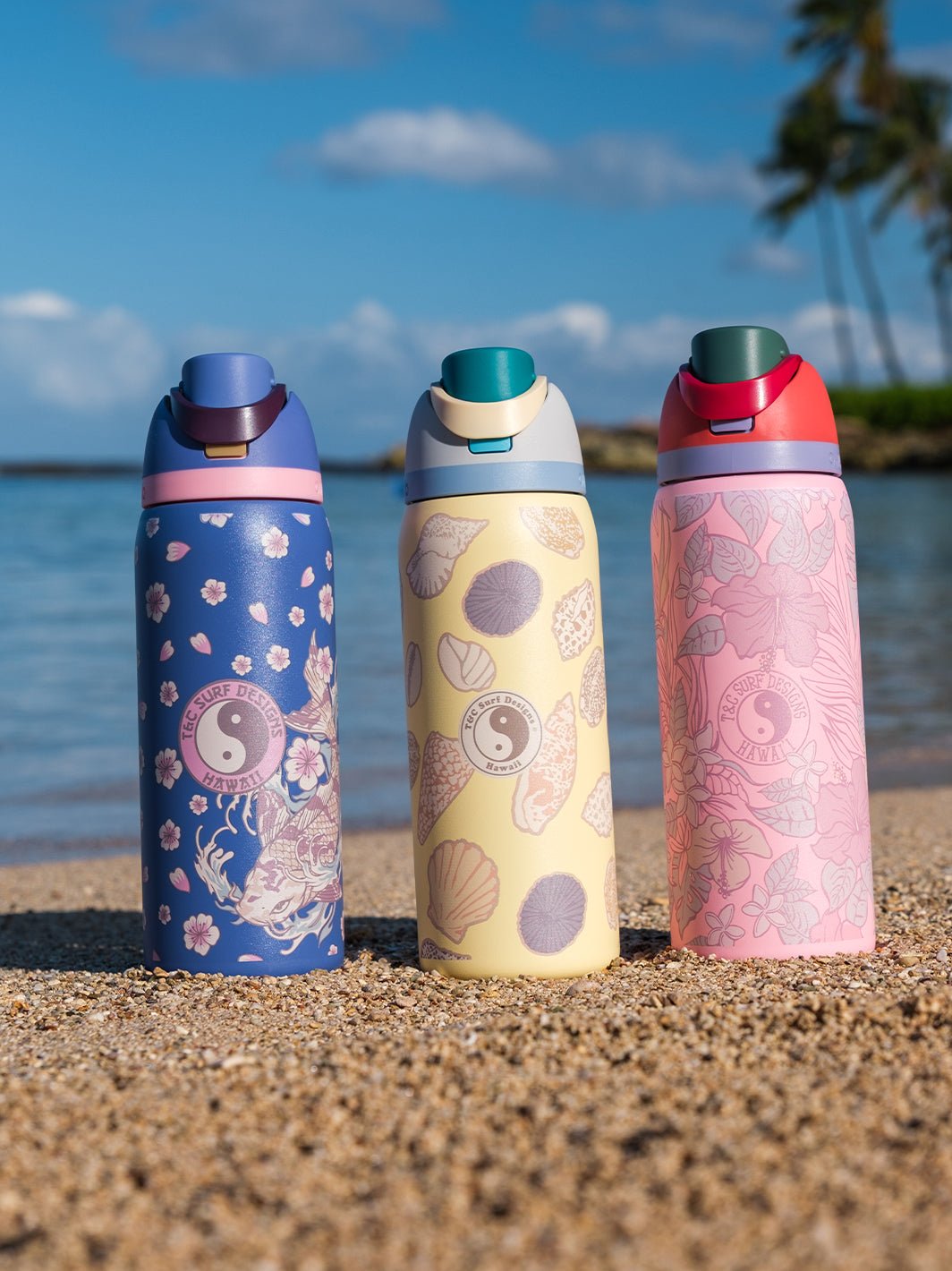 T&C Surf Designs T&C Surf 32 oz Koi Waves Owala,