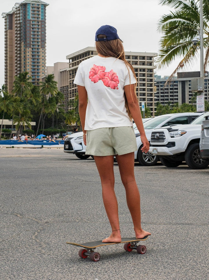 T&C Surf Designs Watercolor Hibiscus Classic Tee,