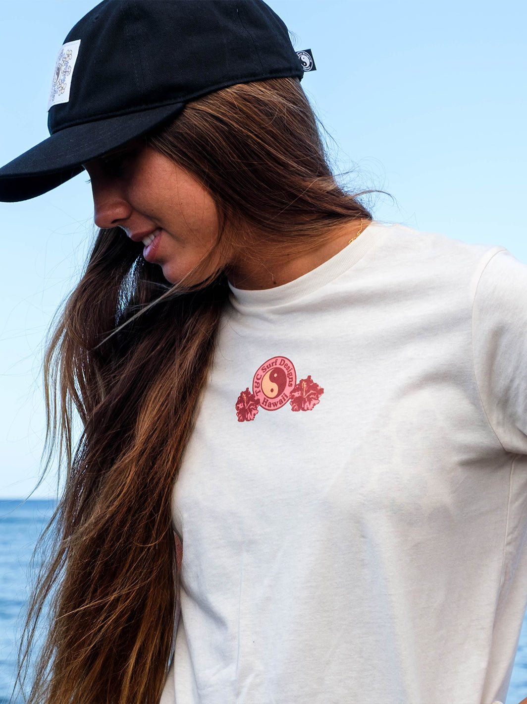 T&C Surf Designs Watercolor Hibiscus Classic Tee,