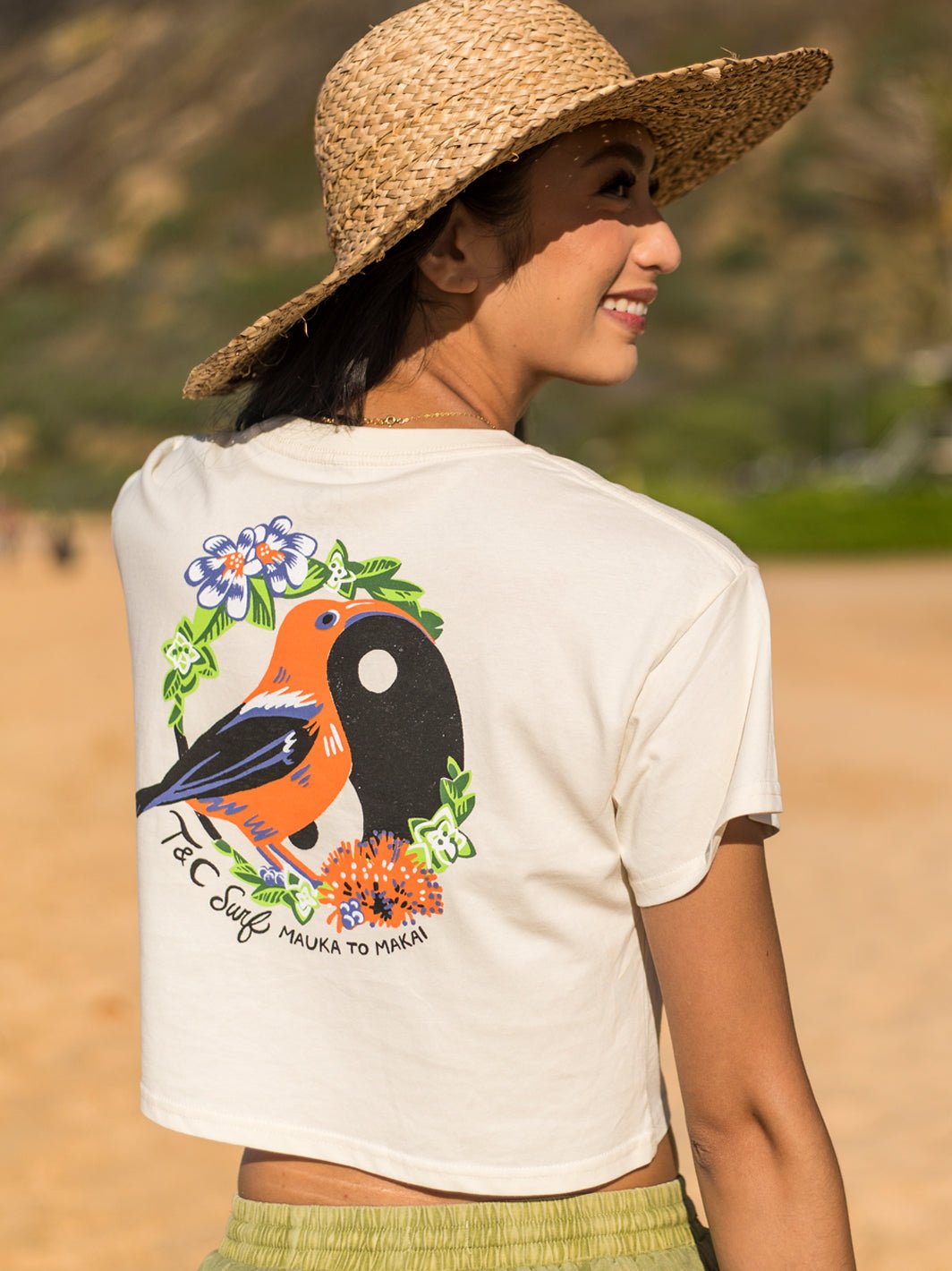 T&C Surf Designs T&C Surf Ohia Lehua Crop Tee,