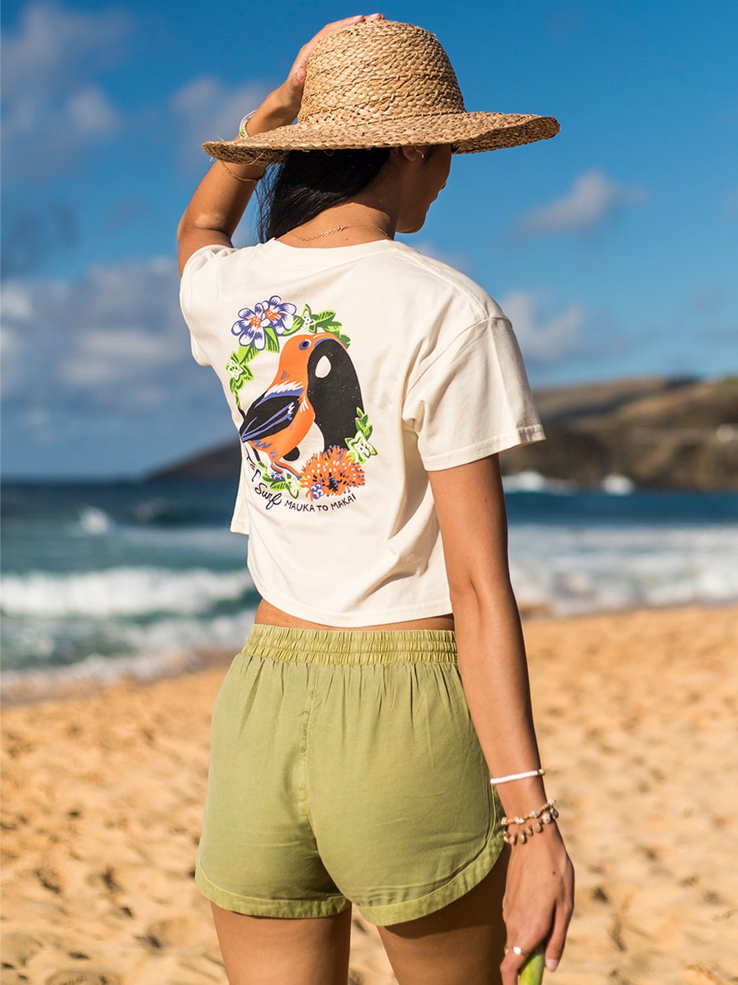 T&C Surf Designs T&C Surf Ohia Lehua Crop Tee,