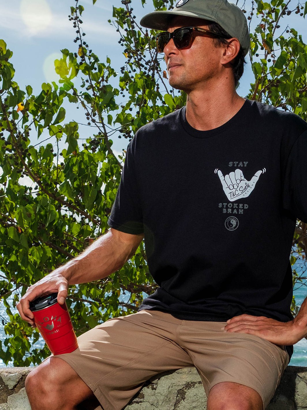 T&C Surf Designs T&C Surf 16 oz Shaka Aloha Pirani,