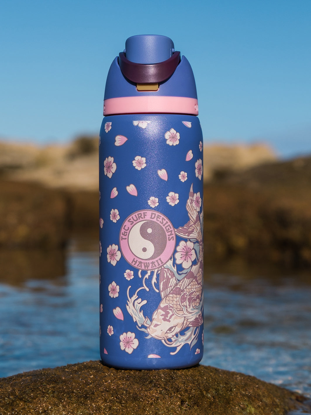 T&C Surf Designs T&C Surf 32 oz Koi Waves Owala,