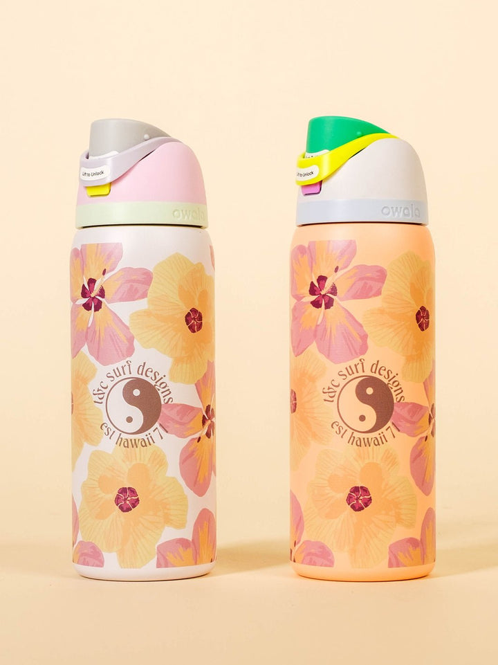 T&C Surf 32 oz Watercolor Hau Owala - T&C Surf Designs