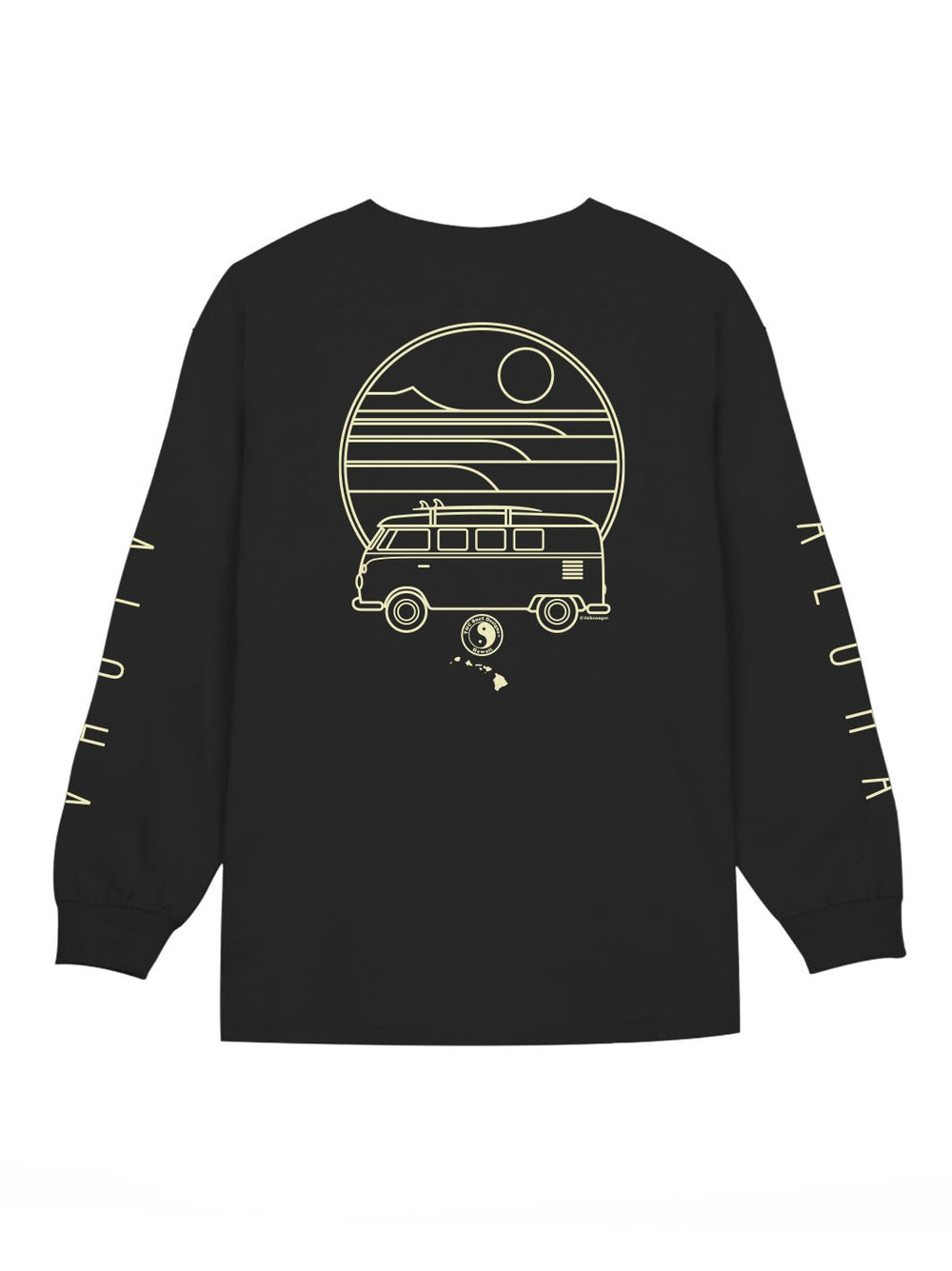 T&C Surf Designs Line Bus Volkswagen® Long Sleeve, Black / S