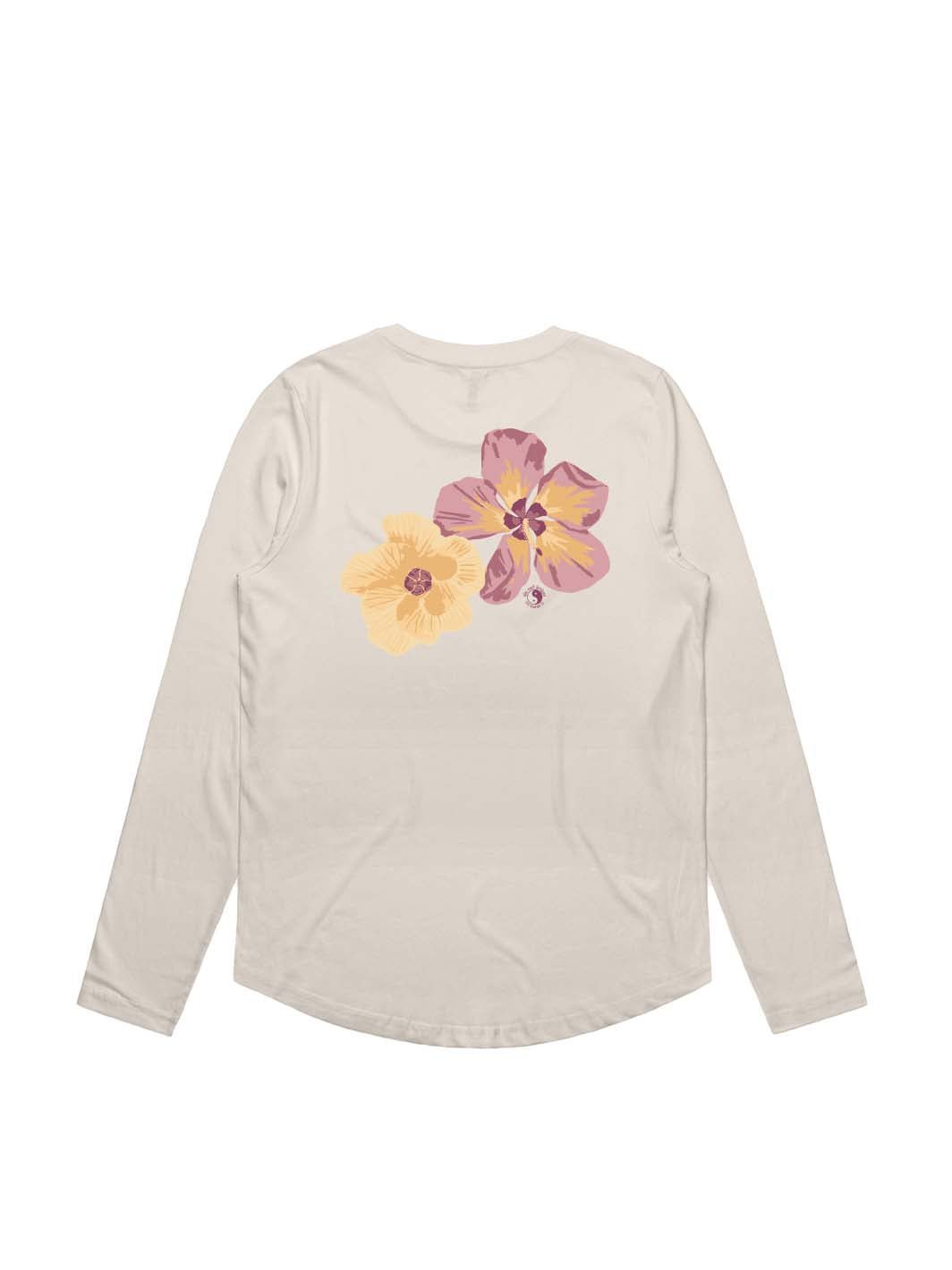 Watercolor Hau Maple Curve Long Sleeve - T&C Surf Designs