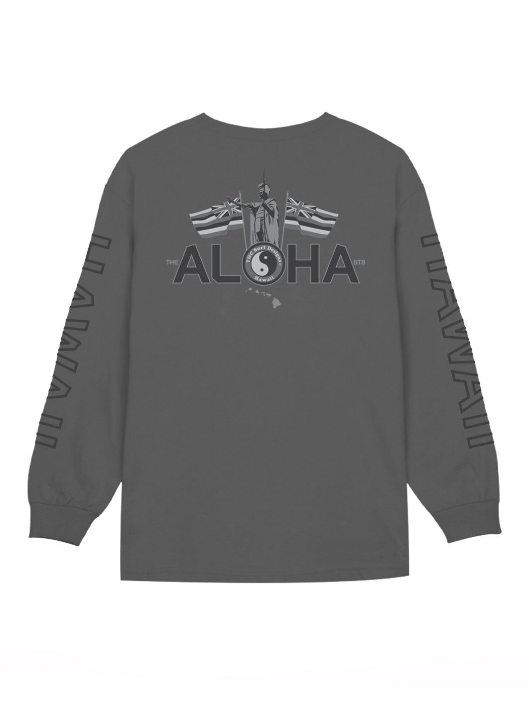 T&C Surf Designs T&C Surf Double Flag Kam Long Sleeve, S / Charcoal