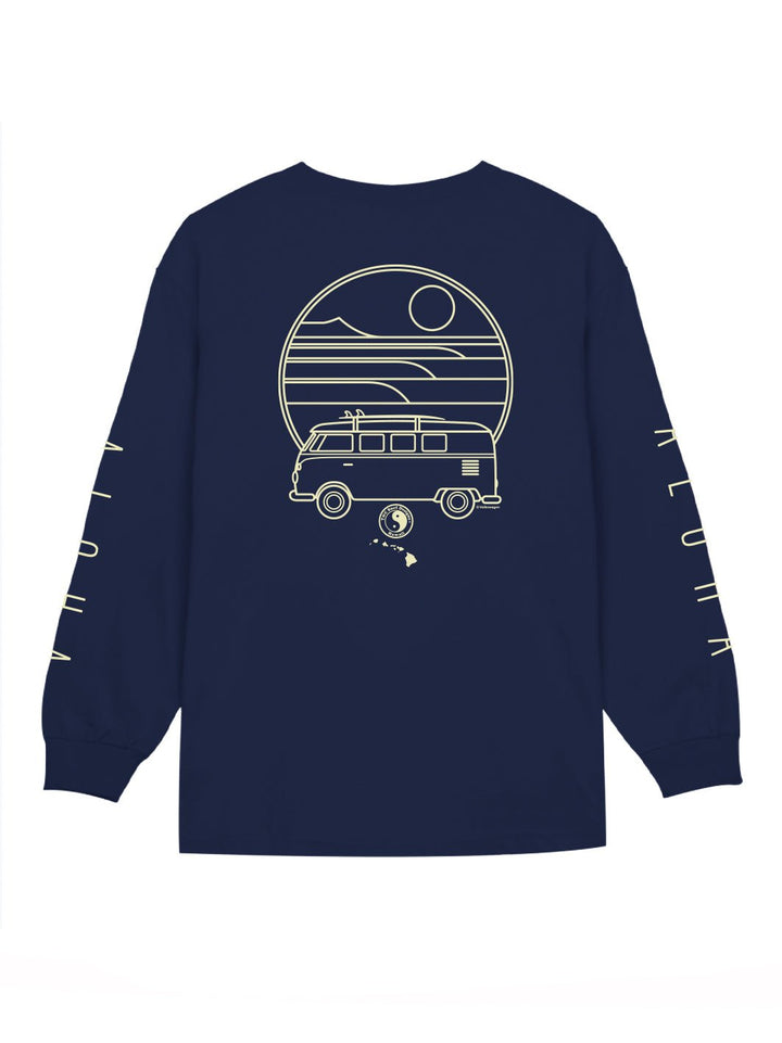 T&C Surf Designs Line Bus Volkswagen® Long Sleeve, Navy / S