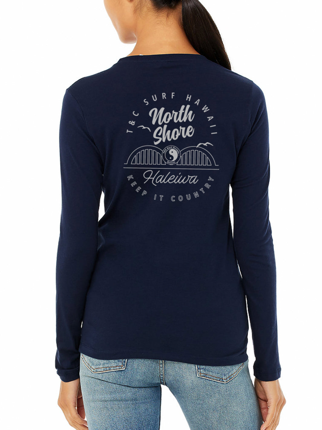 T&C Surf Designs T&C Surf North Shore Oval Long Sleeve, S / Navy