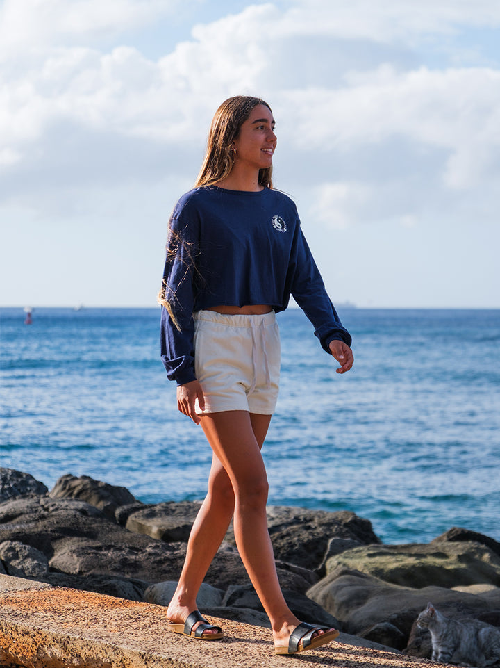 Shell Lei Crop Long Sleeve