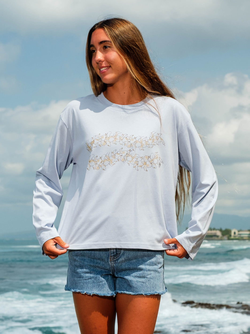 T&C Surf Designs Simple Puakeni Lei Martina Long Sleeve,