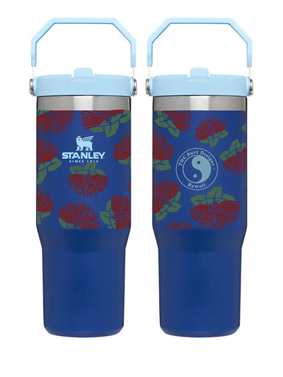 T&C Surf Designs T&C Surf 30 oz Ohia Aloha Stanley The IcefIow™ Flip Straw Tumbler, Lapis Red