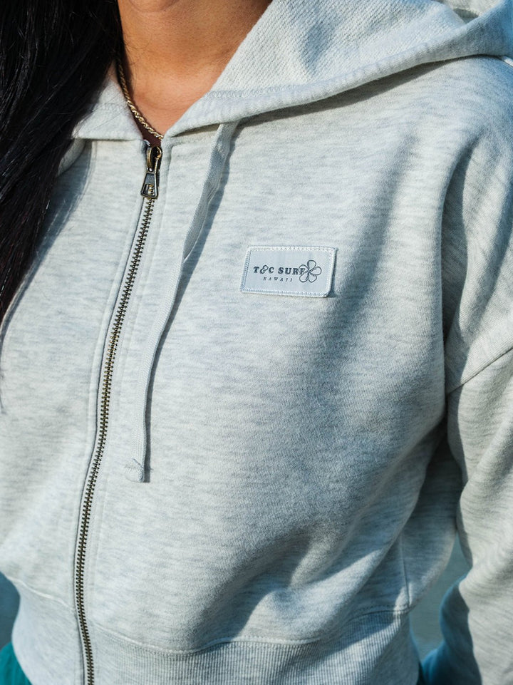 T&C Surf Designs Moana Crop Zip Hoodie,