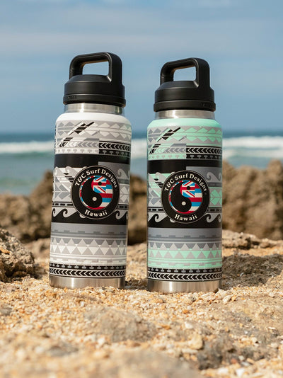 T&C Surf Designs T&C Surf 36 oz Tribal Rambler Yeti Bottle with Chug Cap, 