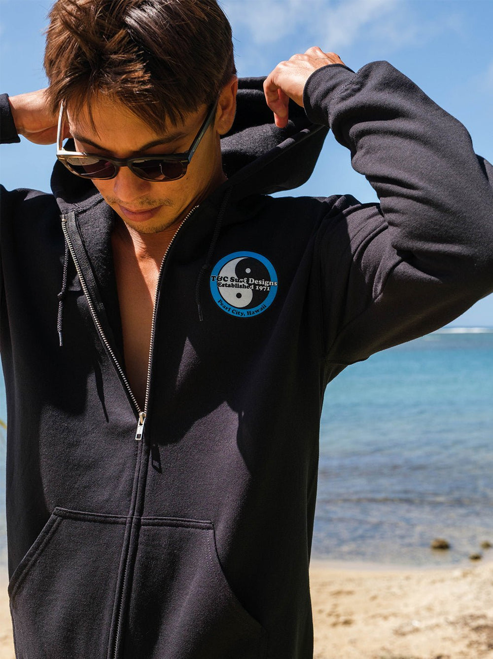 T&C Surf Designs Standard Neon Zip Hoodie,