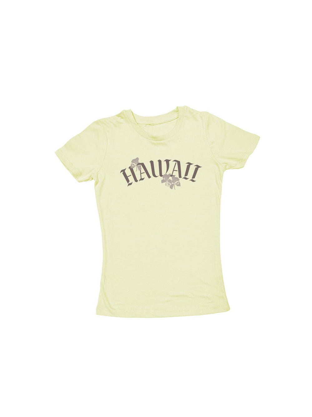 T&C Surf Designs Girls Olde Hawaii Sweetheart Tee, Light Chartreuse / XS