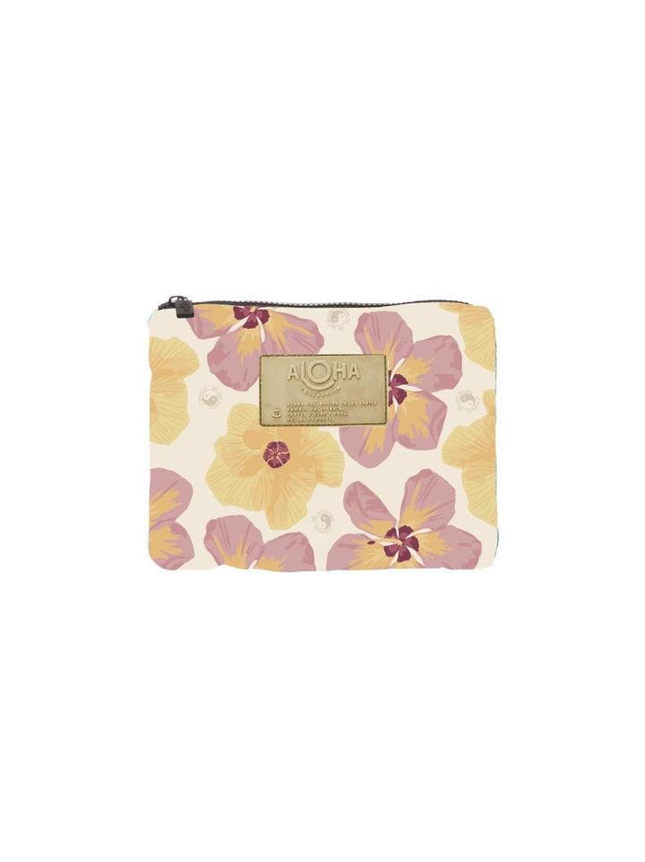 T&C Surf x Aloha Collection Watercolor Hau Mini Pouch - T&C Surf Designs