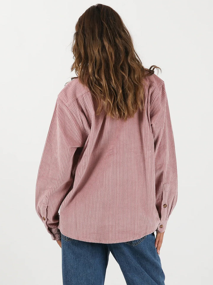 T&C Surf Designs Australia Motion Long Sleeve Cord Boyfriend Shirt,