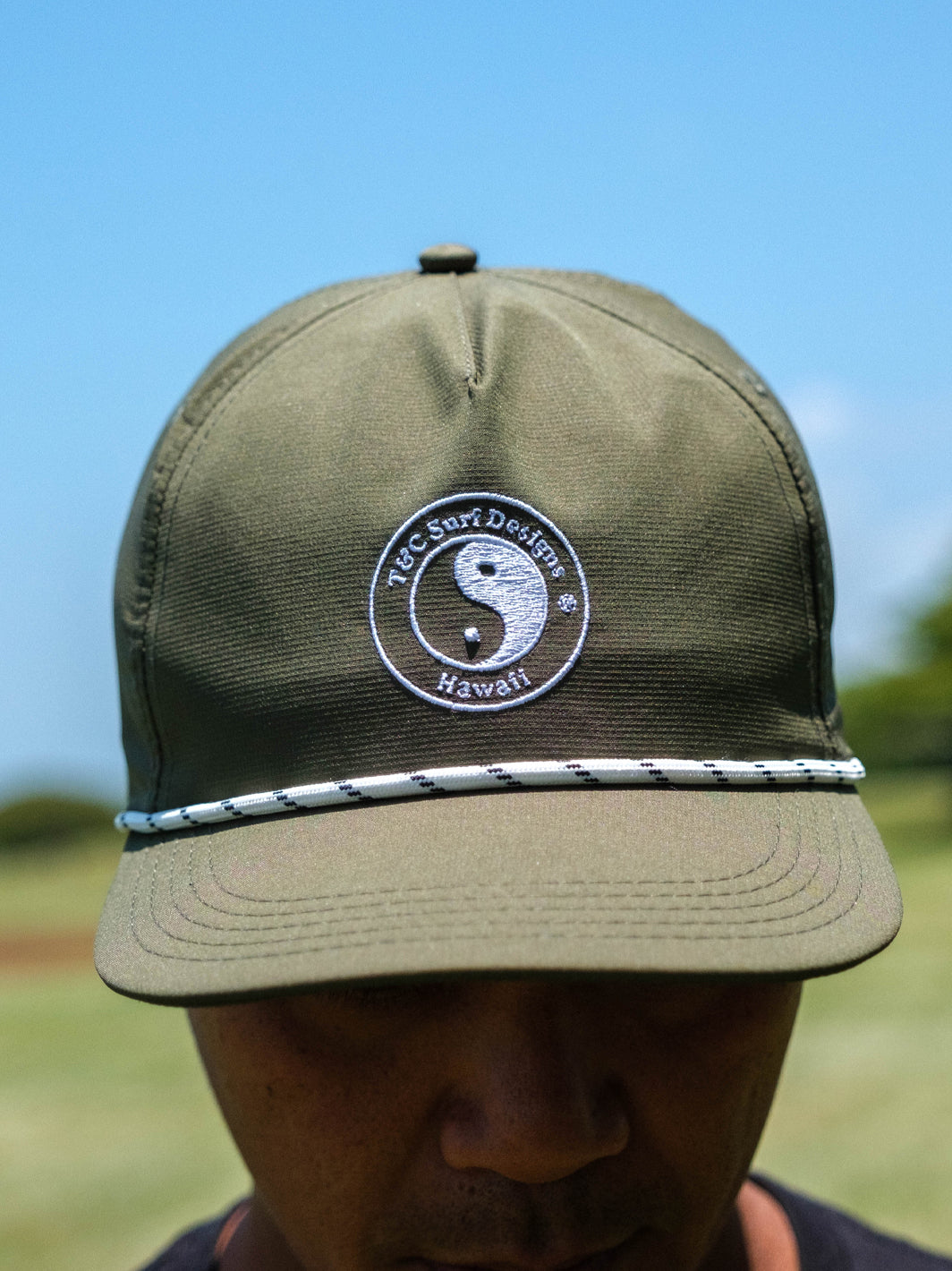 T&C Surf Designs Logo Flex Cap, Olive