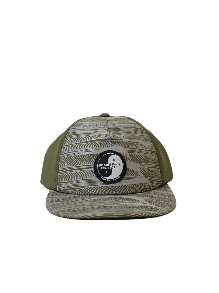 T&C Surf Designs Waves On Waves Cap, Olive