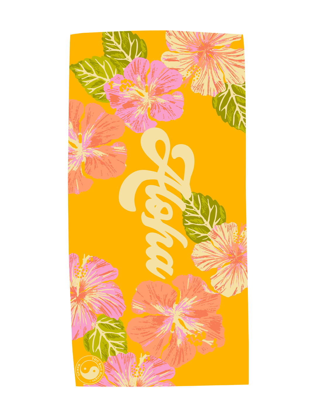 T&C Surf Designs T&C Surf Painted Hibiscus Microfiber Towel, 