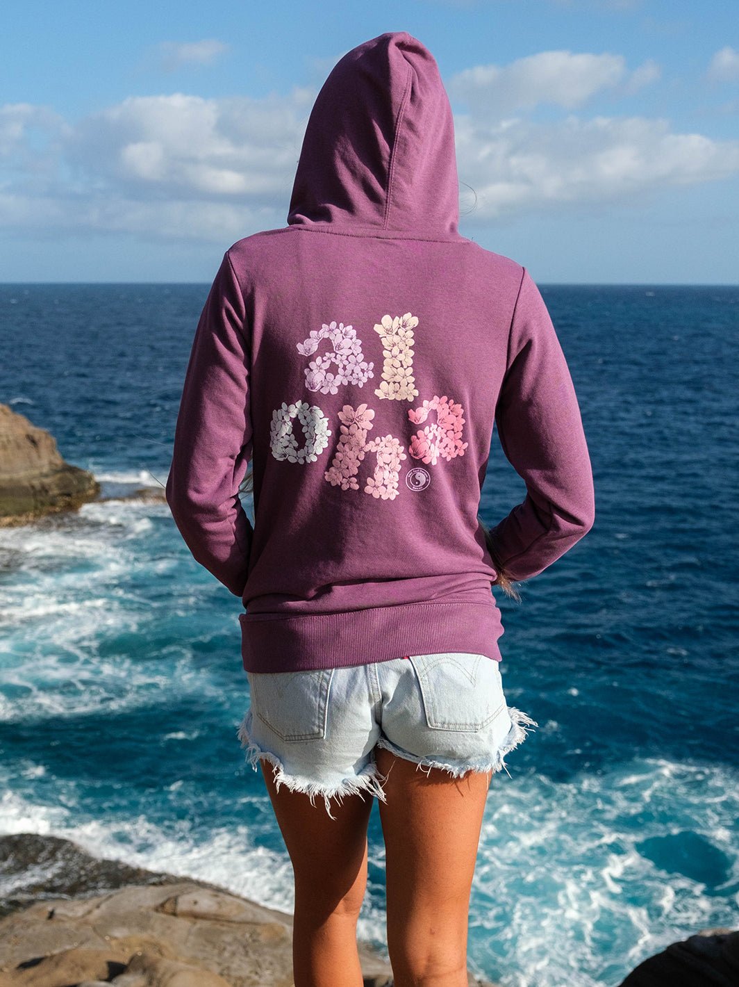 T&C Surf Designs Sakura Cluster Pullover Hoodie,