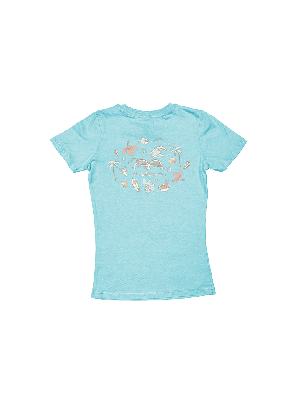 T&C Surf Designs Girls All Kine North Shore Sweetheart Tee, Pacific Blue / XS