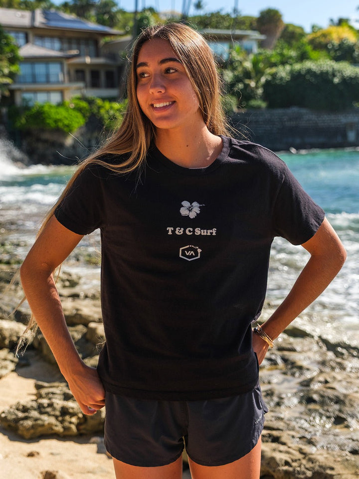 T&C Surf x RVCA Photo Stacked HI Tee - T&C Surf Designs