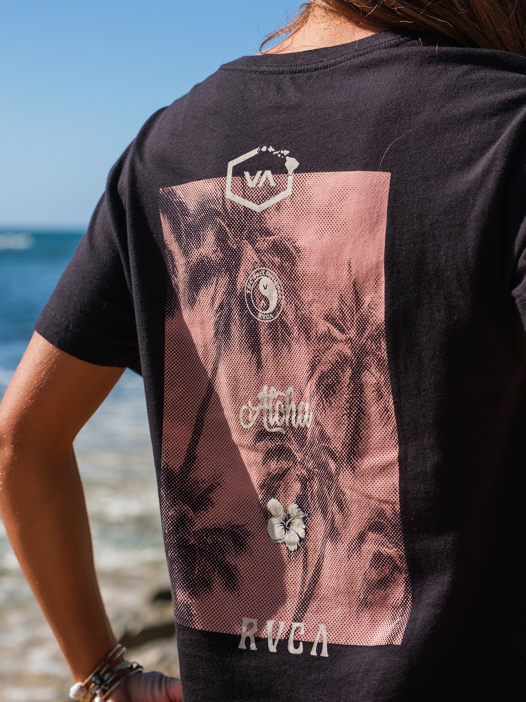 T&C Surf x RVCA Photo Stacked HI Tee - T&C Surf Designs