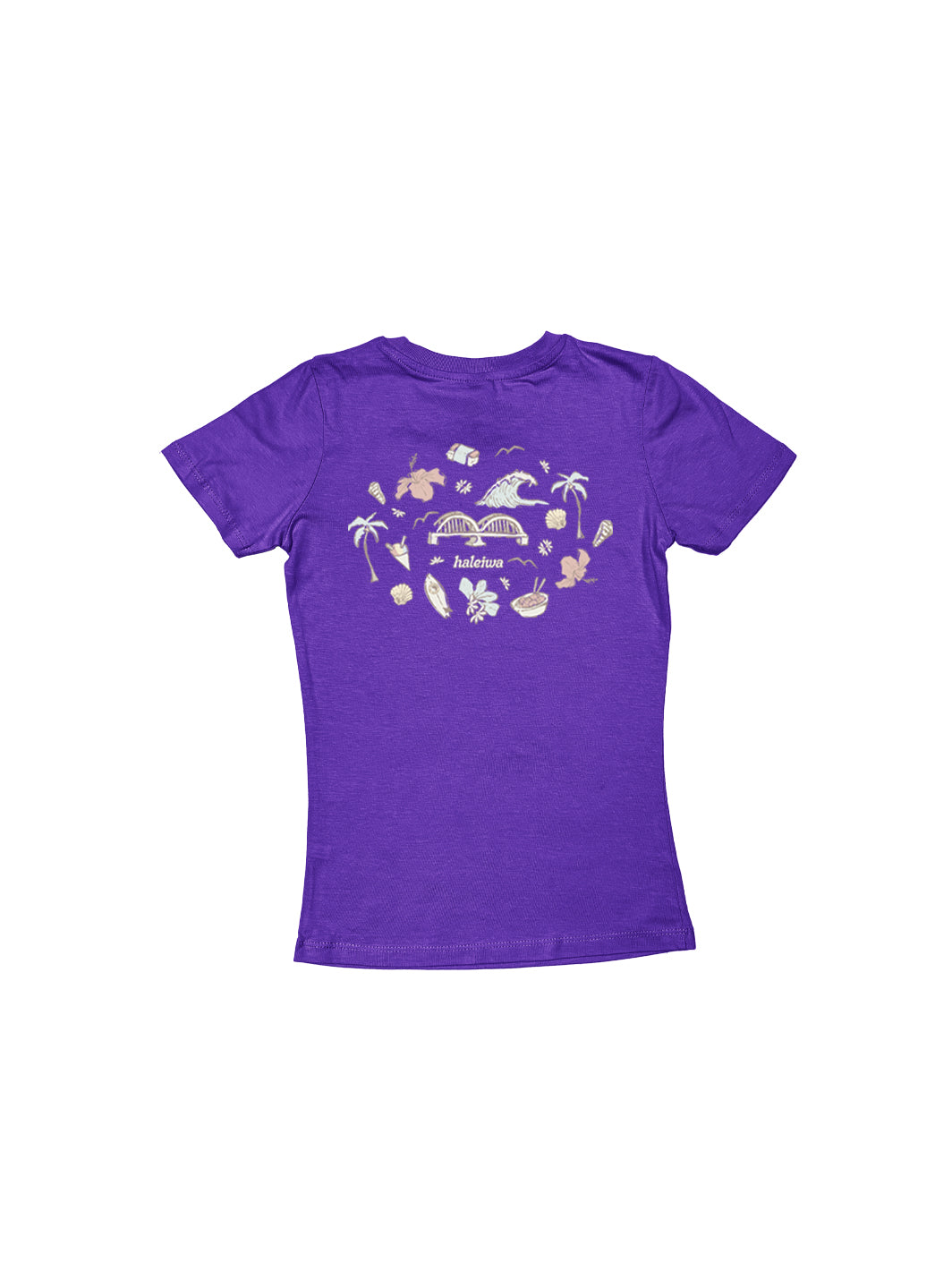 T&C Surf Designs Girls All Kine North Shore Sweetheart Tee, Purple / XS