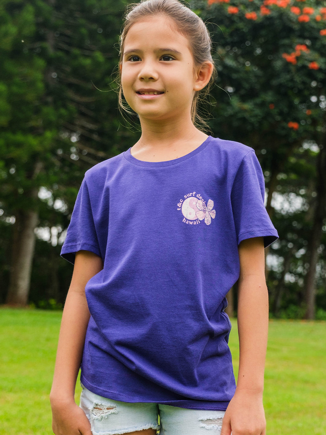 Girls Watercolor Pua Melia Sweetheart Tee