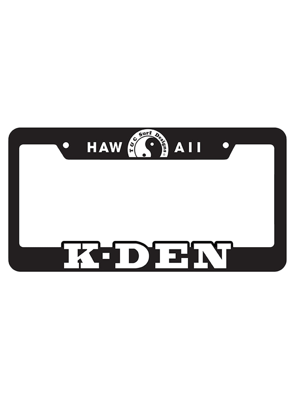 T&C Surf Designs K Den License Plate,
