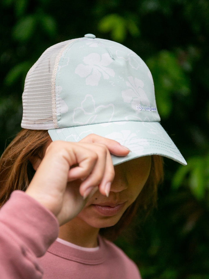 T&C Surf Designs Painted Flowers Cap, Sage