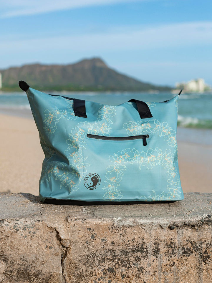 T&C Surf Designs Simple Plumeria Dry Bag Tote,
