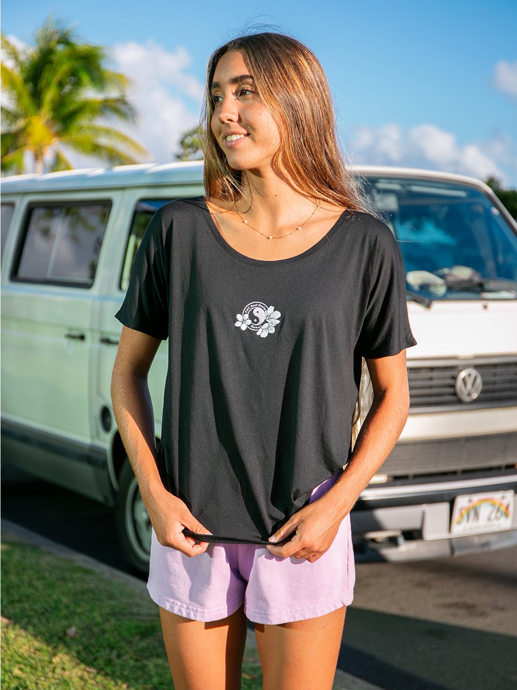 T&C Surf Designs T&C Surf Triple Sakura Logo Slouchy Crew Tee, 