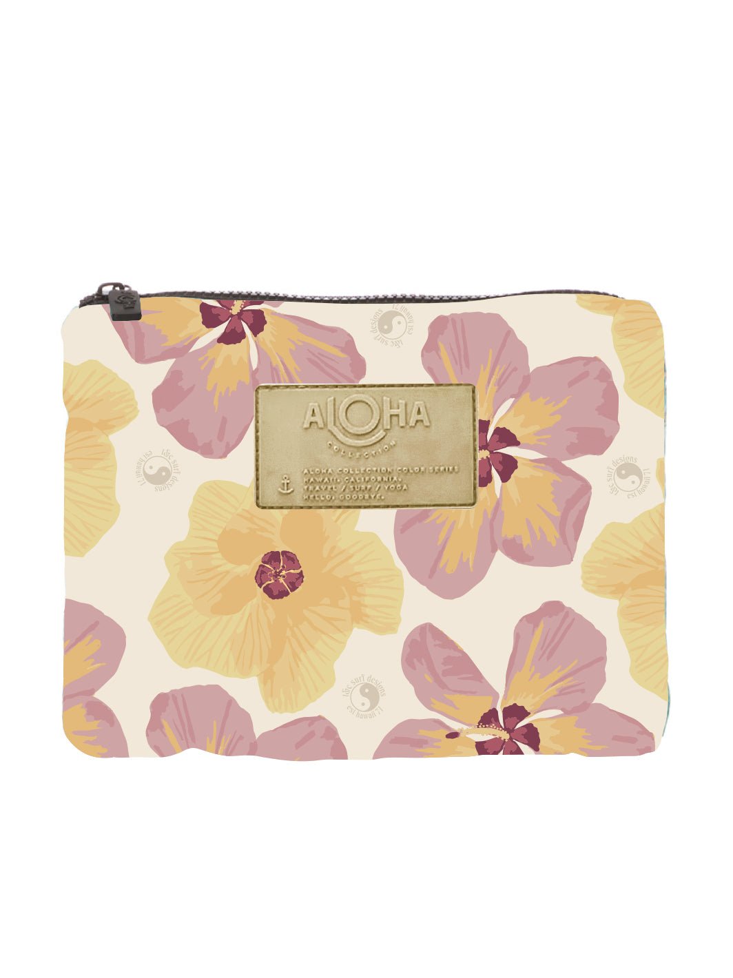 T&C Surf x Aloha Collection Watercolor Hau Small Pouch - T&C Surf Designs