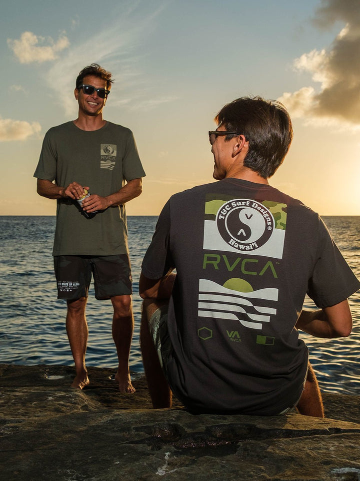 T&C Surf x RVCA Stack 2 Tee - T&C Surf Designs