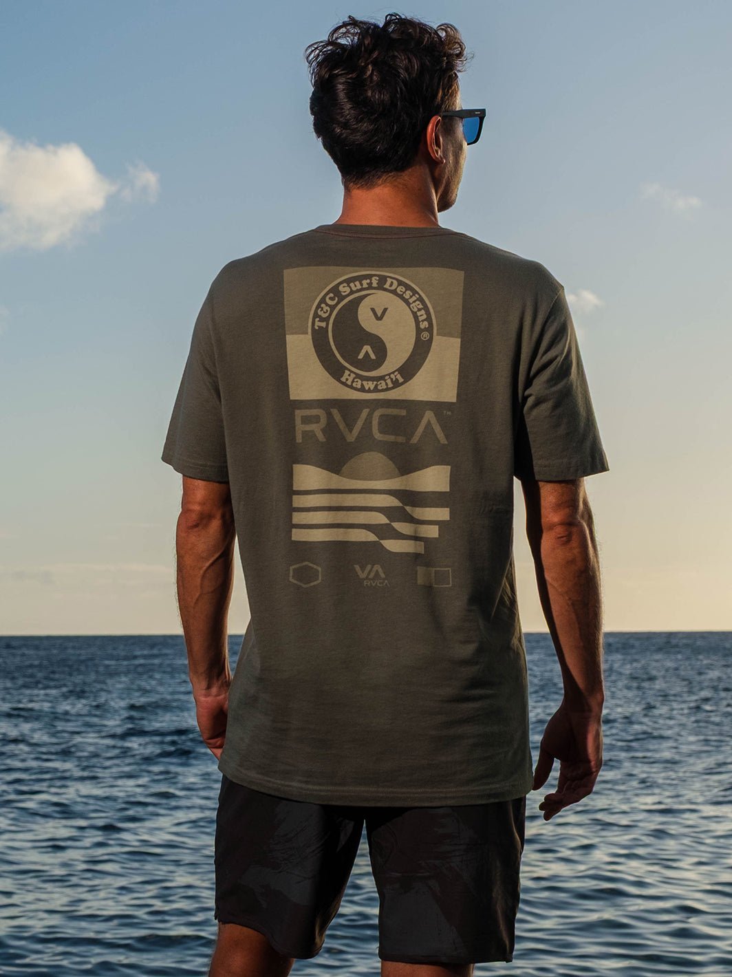 T&C Surf x RVCA Stack 2 Tee - T&C Surf Designs