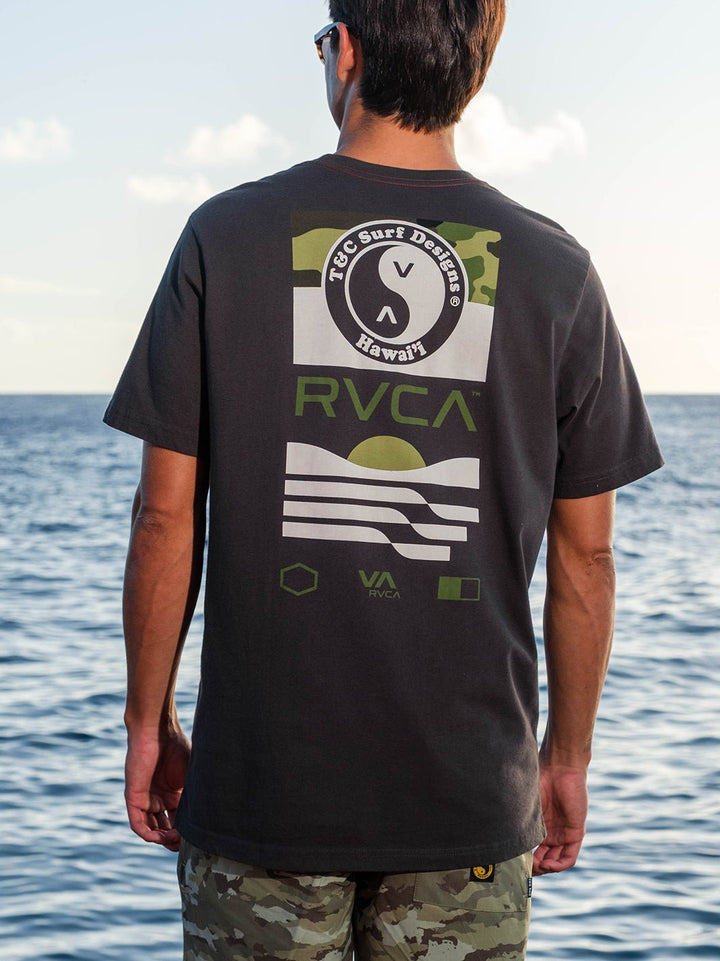 T&C Surf x RVCA Stack 2 Tee - T&C Surf Designs