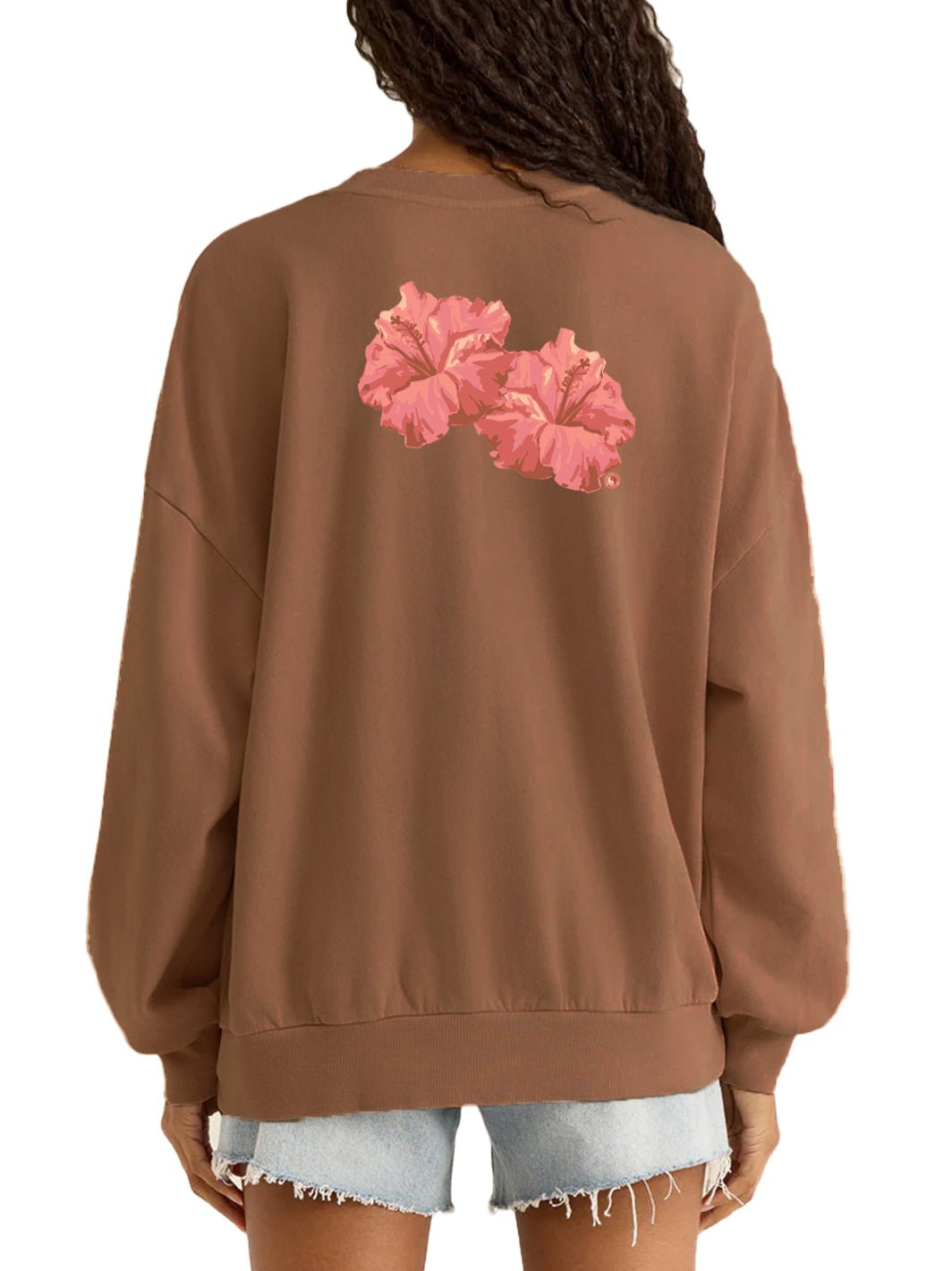 Watercolor Hibiscus Sunday Sweatshirt - T&C Surf Designs