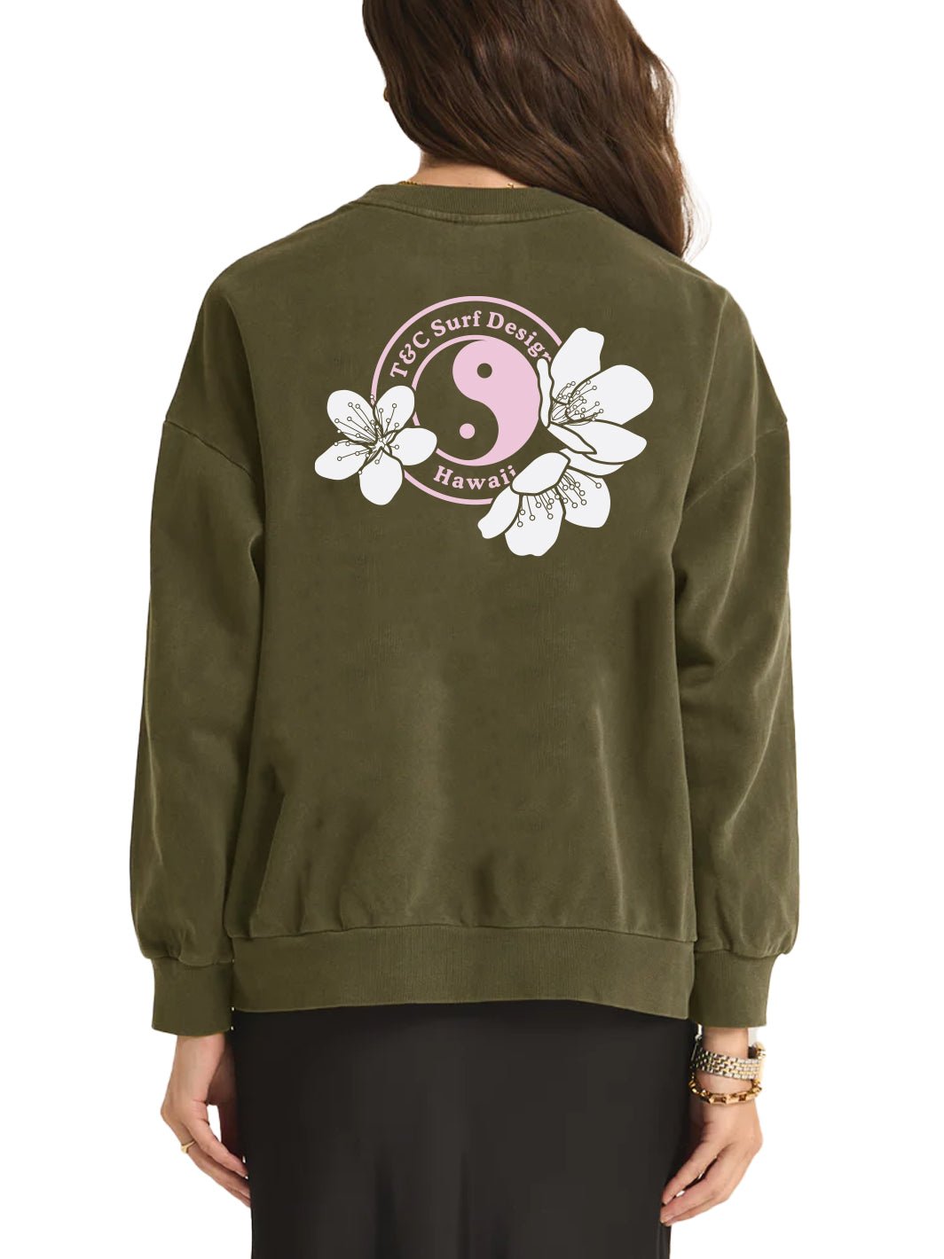 T&C Surf Designs T&C Surf Triple Sakura Logo Sunday Sweater, Grape Leaf / XS