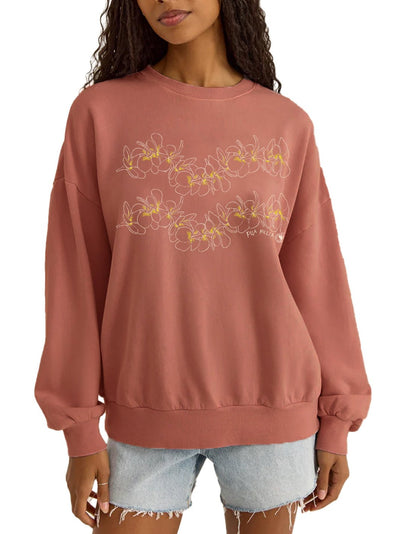 T&C Surf Designs T&C Surf Simple Plumeria Sunday Sweater, Rosebud / XS