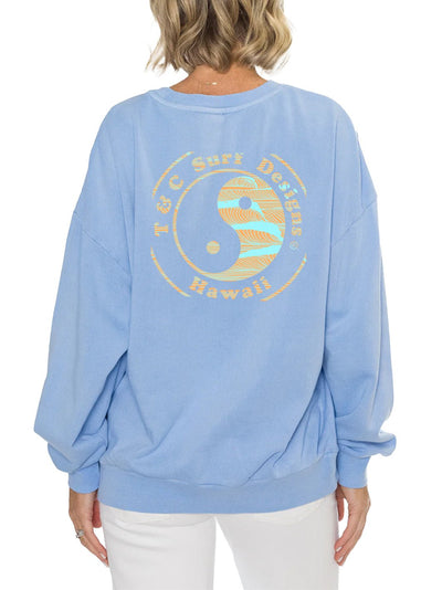 T&C Surf Designs T&C Surf Waves on Waves Sunday Sweater, Surf Blue / XS