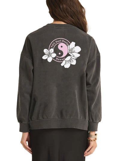 T&C Surf Designs T&C Surf Triple Sakura Logo Sunday Sweater, Black Sand / XS